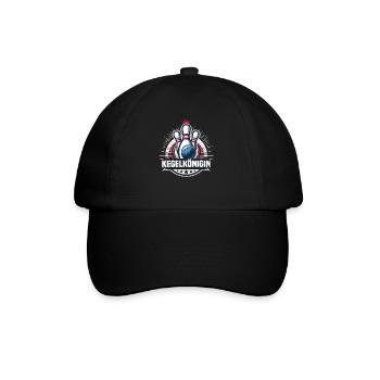 Bowling Queen Bowling Club Design for Bowling - Baseball Cap - black/black - Front