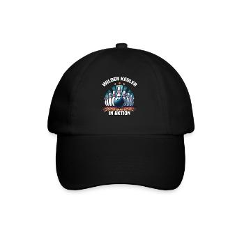 Wild Bowler in Action Skittles Bowling Club Design - Baseball Cap - black/black - Front