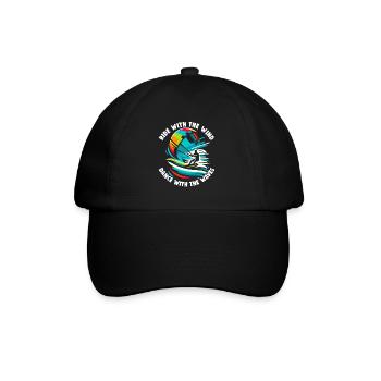 Kitesurfing Ride with the wind Kitesurfer - Baseball Cap - black/black - Front