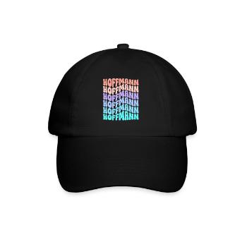 Hoffmann Retro Surname Family Gift - Baseball Cap - black/black - Front