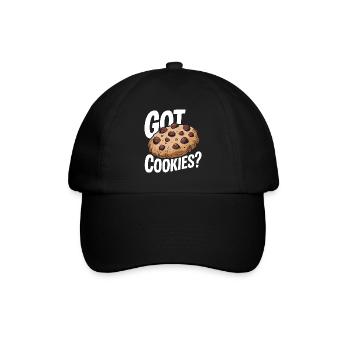 Cookies Cookie Keks Kekse Schokolade - Baseballkappe - Schwarz/Schwarz - Vorne