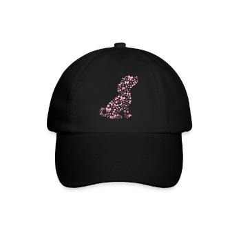 Cute Pink Dog Bow Cute Gift - Baseball Cap - black/black - Front