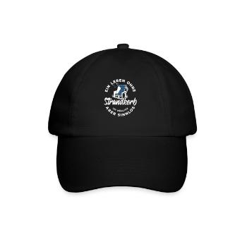 Ein Leben ohne Strandkorb ist möglich aber sinnlos - Baseballkappe - Schwarz/Schwarz - Vorne