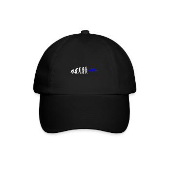 Evolution Schwimmen! Geschenk, Sport, Hobby - Baseballkappe - Schwarz/Schwarz - Vorne