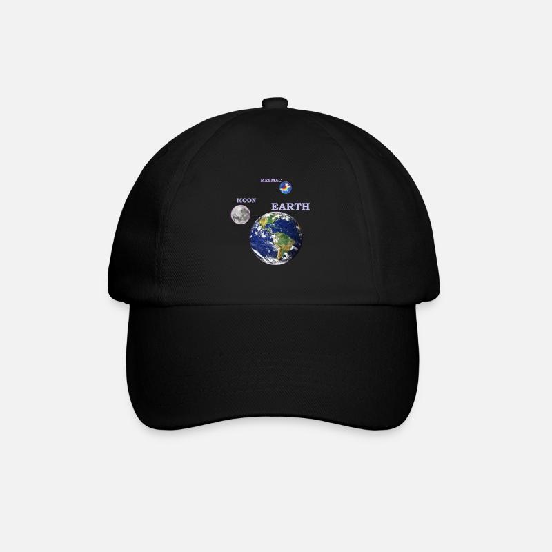 earth moon melmac 1 - Baseballkappe - Schwarz/Schwarz