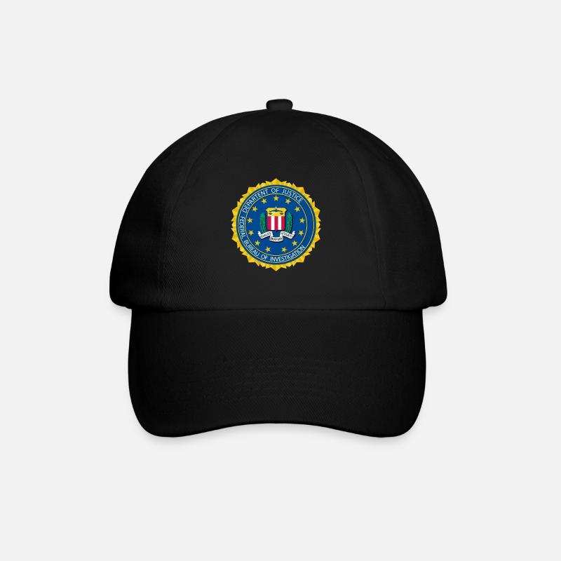 FBI-Siegel - Baseballkappe - Schwarz/Schwarz