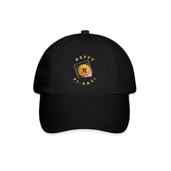 Happy Pi Day Apple Cake Mathematics March 3 14 - Baseball Cap - black/black - Front