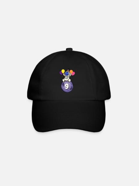 9 anni spazio compleanno 9. - Cappello con visiera - nero/nero