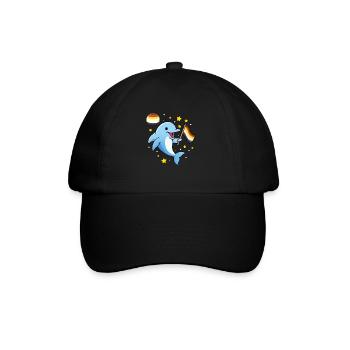 Delfin im Weltraum Gay Bear Pride - Baseballkappe - Schwarz/Schwarz - Vorne