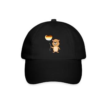 Biber Herzballon Gay Bear - Baseballkappe - Schwarz/Schwarz - Vorne