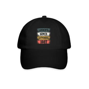Legend Since October 1987 35 Years Anniversary - Baseball Cap - black/black - Front