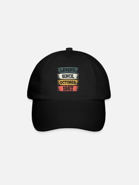 Légende Depuis Octobre 1957 65 Ans Anniversaire - Casquette classique - noir/noir