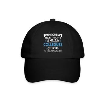 Bonne Chance Collègue Cadeau Humour Retraite - Casquette classique - noir/noir - Devant