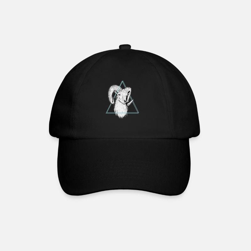 Widder - Baseballkappe - Schwarz/Schwarz