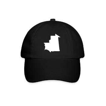 Mauritania map flag - Baseball Cap - black/black - Front