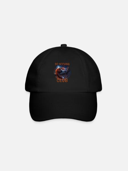 Roter Panda - Baseballkappe - Schwarz/Schwarz