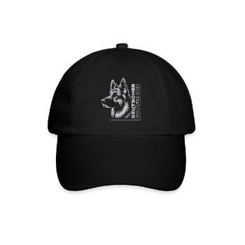 Berger Allemand Dessin Tête Argent - Casquette classique - noir/noir - Devant