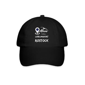 Rostock my favorite place-Hanseatic city Rostock-Möwe - Baseball Cap - black/black - Front
