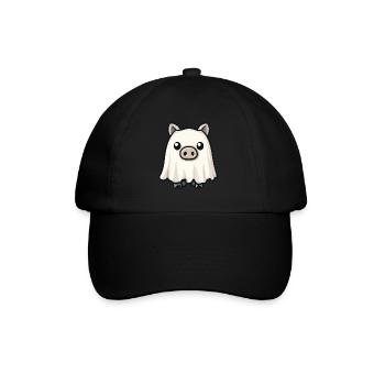Cochon HalloweenSanglier fantôme - Casquette classique - noir/noir - Devant