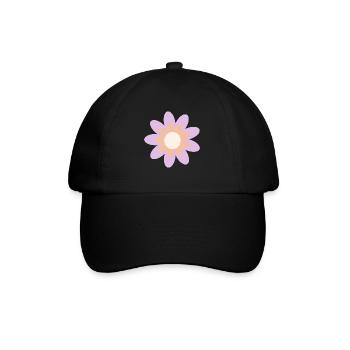 Flower pastel flower flowers pastel flowers lilac - Baseball Cap - black/black - Front