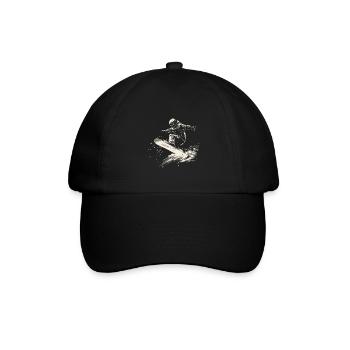 Snowboarder Snowboarding Sprung Schnee - Baseballkappe - Schwarz/Schwarz - Vorne