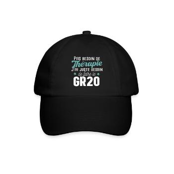 GR20 Corse Randonnée Sport Marathon Cadeau T-shirt - Casquette classique - noir/noir - Devant