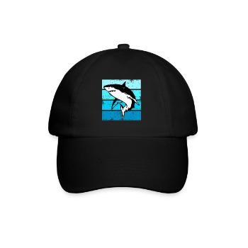 Requin Poisson Mer Océan Requin animal - Casquette classique - noir/noir - Devant