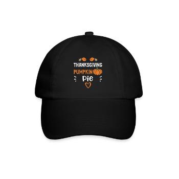Thanksgiving Pumpkin Pie - Pumpkin - Baseball Cap - black/black - Front