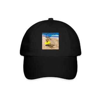 Grim Reaper with his favorite cocktail on the beach - Baseball Cap - black/black - Front