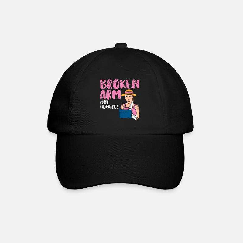 Broken Arm Not Humerus - Baseball Cap - black/black