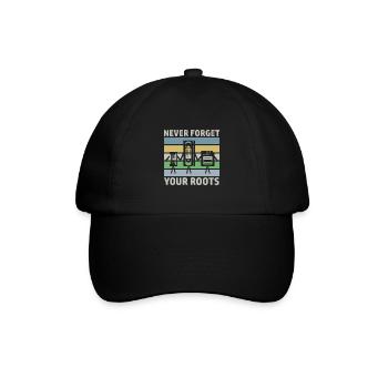 Retro saying technology VHS audio cassette floppy disk - Baseball Cap - black/black - Front
