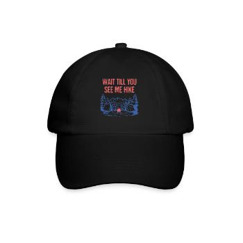 Attendez jusqu’à ce que vous me voyiez Randonnée Randonnée Randonnée En montagne - Casquette classique - noir/noir - Devant