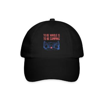 Être entier, c’est être camping Citation de motivation - Casquette classique - noir/noir - Devant