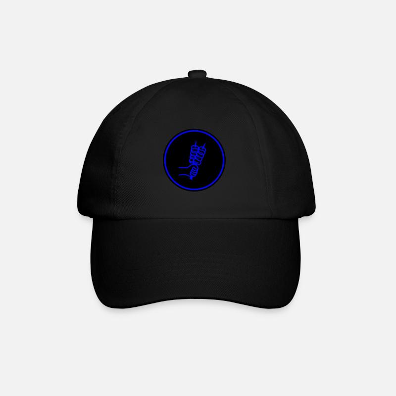 Spieß grill Icon - Baseballkappe - Schwarz/Schwarz