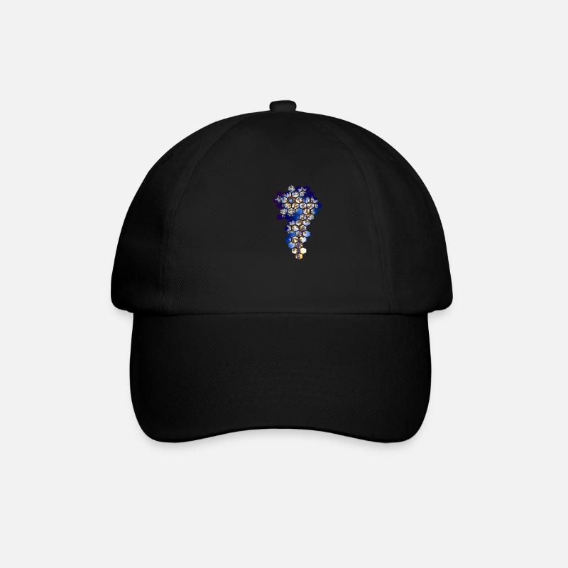 Fractale en nid d’abeille - Casquette classique - noir/noir