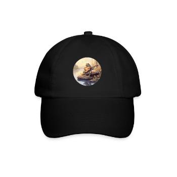 Frog joue du banjo - Casquette classique - noir/noir - Devant