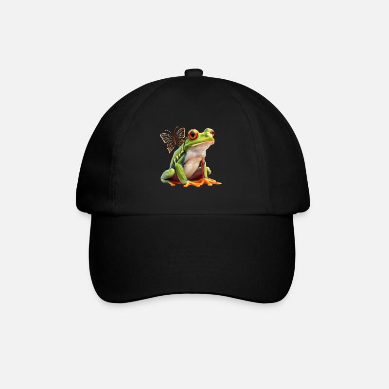Frosch - Baseballkappe - Schwarz/Schwarz
