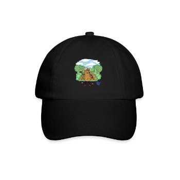 Erdnuss Garten Gärtner Marienkäfer - Baseballkappe - Schwarz/Schwarz - Vorne