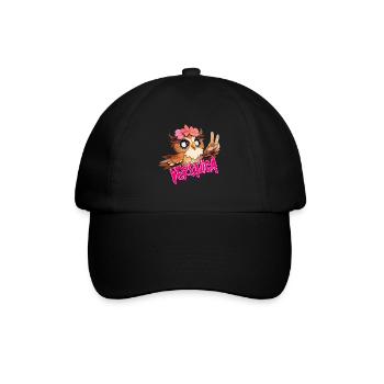 VERONICA - Beau nom de fille avec un hibou mignon - Casquette classique - noir/noir - Devant
