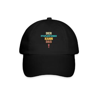 Funny Forklift Driver - Baseball Cap - black/black - Front