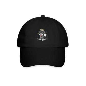 Schnauzer miniature comme ange - Casquette classique - noir/noir - Devant