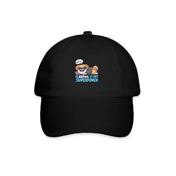 Süßer schlafender Pekinese für Hundeliebhaber - Baseballkappe - Schwarz/Schwarz - Vorne