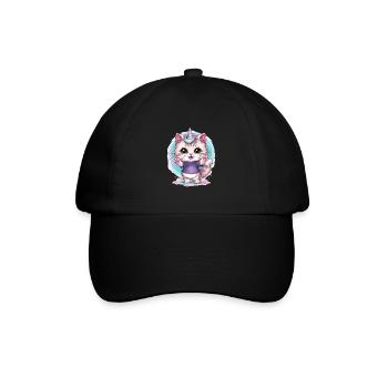 Une jolie licorne kawaii aime le thé vert - Casquette classique - noir/noir - Devant