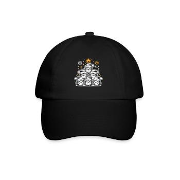 Igel Weihnachten - Baseballkappe - Schwarz/Schwarz - Vorne