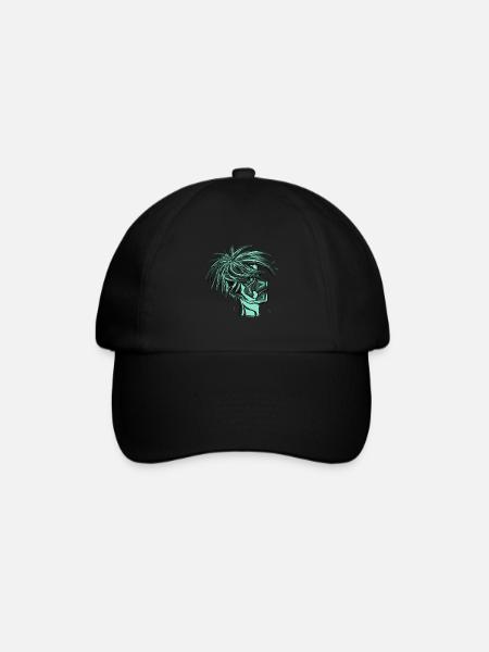 Manga Junge - Baseballkappe - Schwarz/Schwarz
