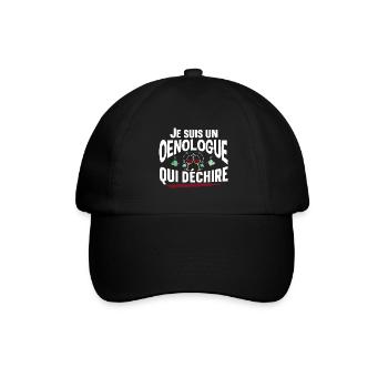 Œnologue œnologie Viticulteur Vin Alcool Cadeau - Casquette classique - noir/noir - Devant