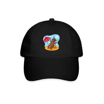 Highland Cow Beach - Baseball Cap - black/black - Front