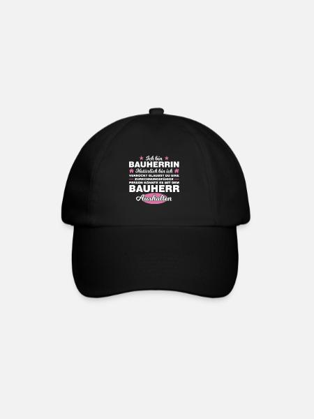 Bauherrin Bauherr Häuslebauer Geschenk - Baseballkappe - Schwarz/Schwarz