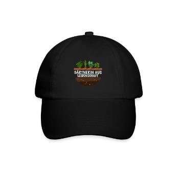 Gärtnerin Leidenschaft für Gärtner Frauen Garten - Baseballkappe - Schwarz/Schwarz - Vorne