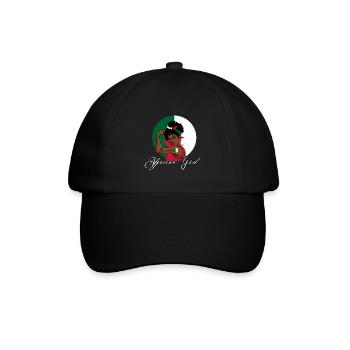 Unzerbrechliches algerisches Mädchen - Baseballkappe - Schwarz/Schwarz - Vorne